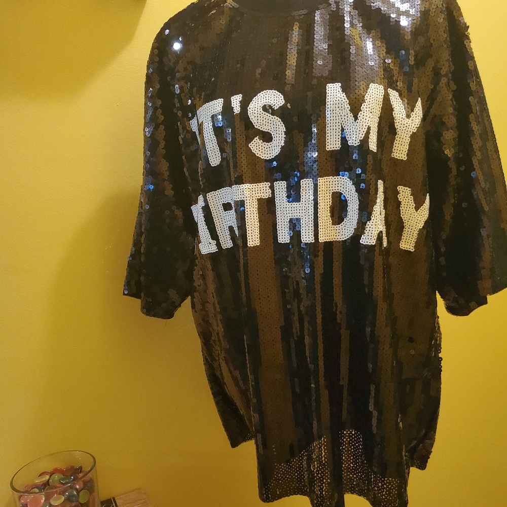 SOLD-Sequin shirt/dress by Chrisette Michelle